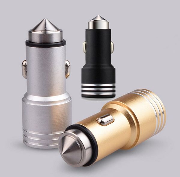 

Sale new dc 5 0v 2 1a car afety hammer 12v 24v u b charger adapter for iphone cellphone gp car charger