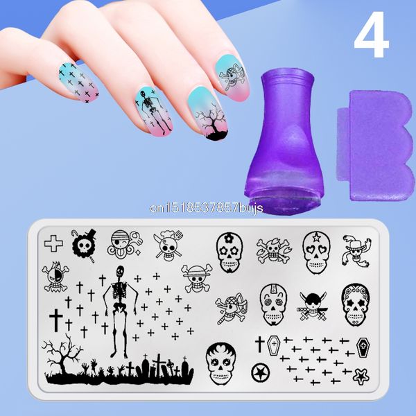 

6*12cm 39 styles floral nail stamping plates set made stencils lace flower diy nail art templates stamper stamp scraper tools, White