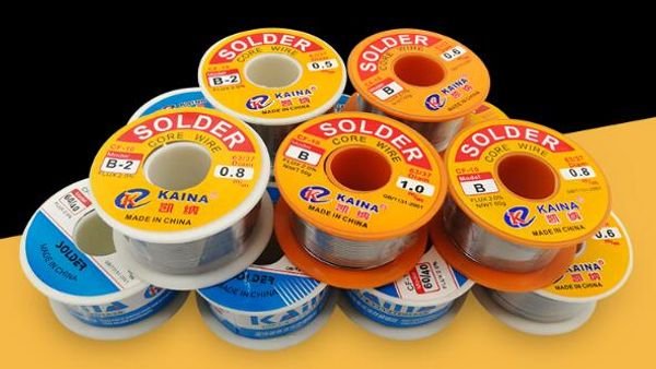 Kostenloser Versand 2 Teile/satz Hohe Qualität Löten Draht 0,5mm 100g 63/37 Kolophonium Kern Zinn Solder Draht Löten schweißen Flux 2.0% Eisen Draht Rad