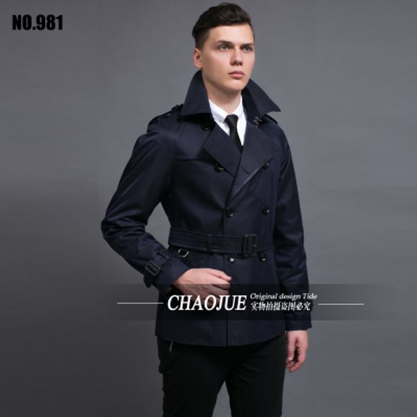 

new men's trench coat england quality beige trenchcoat plus size 3xl mens trench coat male slim fit jacket for gift, Tan;black