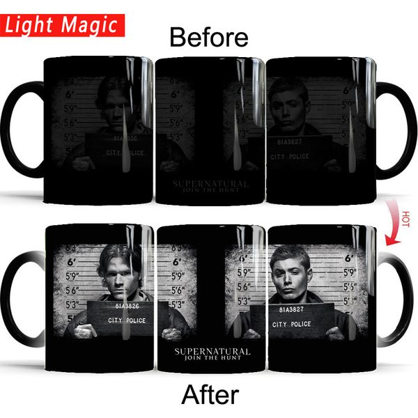 

drop shipping supernatural mug color changing mugs 350ml coffee cup gift mug