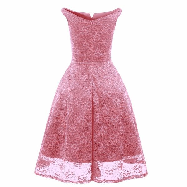 

женщины платье слово воротник ретро кружева полые обратно большое платье, Black;gray