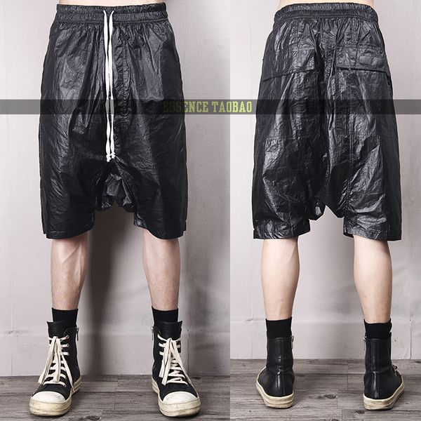 

2018 новый мужской одежды моды волос стилист бумага сыпучий материал харена промежность хип-хоп пять брюки, Black