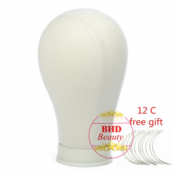 

bhd 21"/22"/23"/24"/25"poly head canvas block head hair extension/weft/wig display style styling mannequin with 12