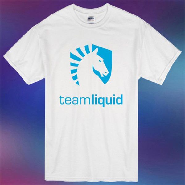 

new team liquid dota 2 team logo men's white t-shirt size s-3xl, White;black