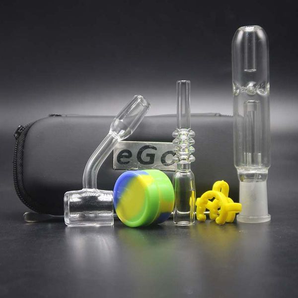 

Ego Case 10 мм 14 мм 18 мм мини-нектар коллектор комплект с кварцевый Banger ногтей мед Dab соломы мини стекла воды бонги ручной трубы
