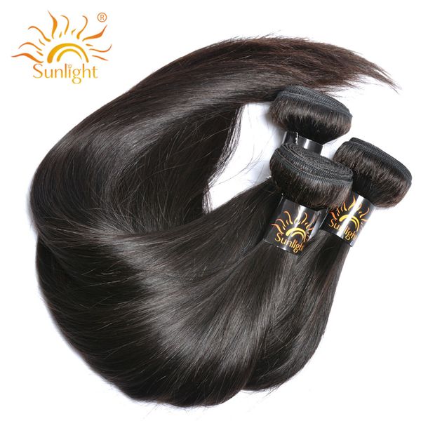 

peruvian straight hair sunlight human hair bundles natural black 1b# 100% weaving can buy 3/4 bundles non remy weave, Black;brown