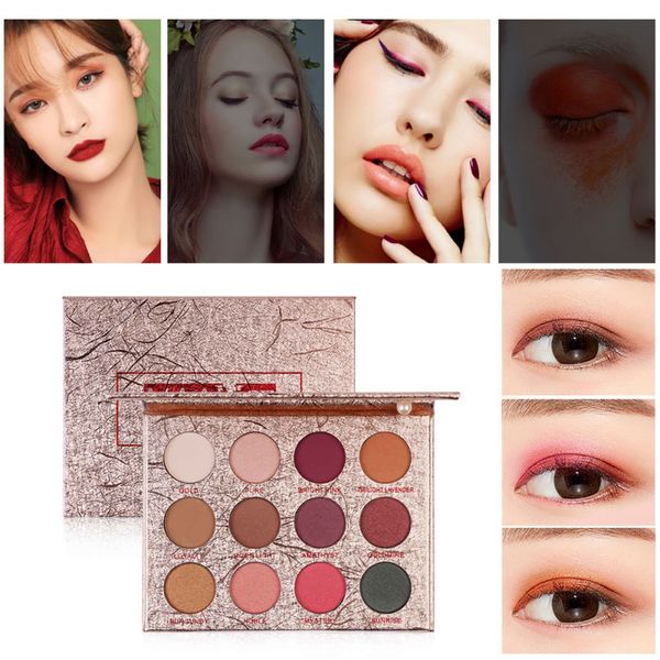 

maange 12 colors makeup shimmer eye shadow palette waterproof shimmer glitter eye shadow powder matte eyeshadow cosmetic