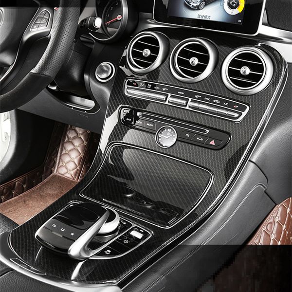 

ABS центральная консоль панель украшения крышка отделка 2 шт. Для Mercedes Benz C class W205 / GLC