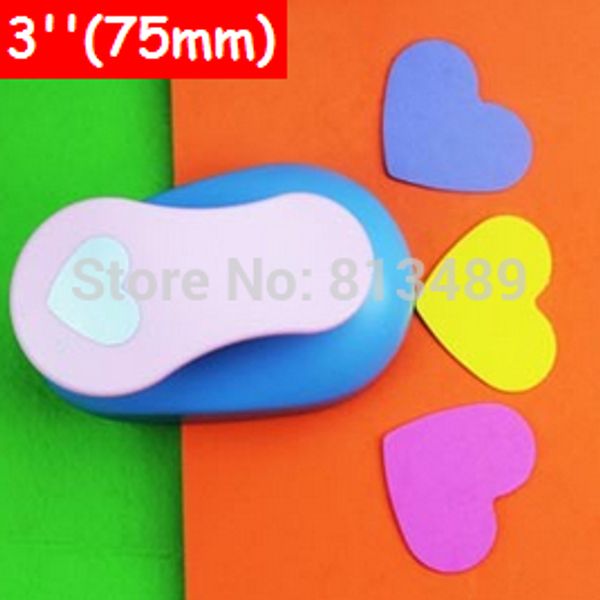 

extra large paper punch 3'' 75mm heart furador paper punches for scrapbooking craft perfurador diy puncher cortador de eva3182