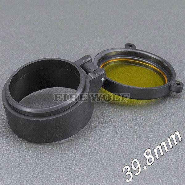 

39.8mm Flashlight Cover Scope Cover Rifle Scope lens Cover Internal diameter 39.8mm Transparent yellow glass hunting
