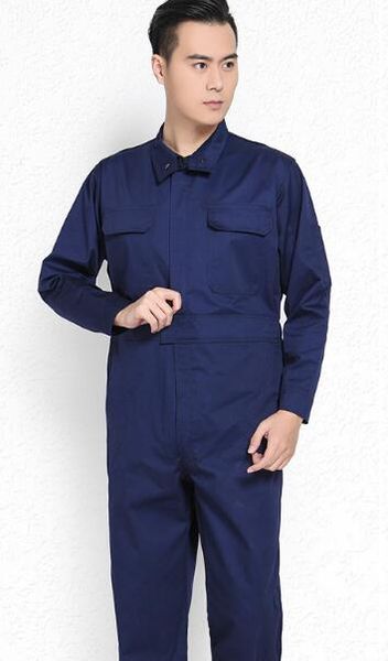 

m-xxxl 2018 new men's long sleeve cotton siamese pants workwear breathable tooling jumpsuits protective clothing plus size, Black