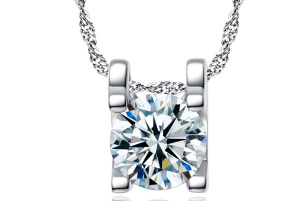 Necklace And Pendants With jewelry Chain CZ Crystal Stone Accessories square sharp necklace pendant jewelry