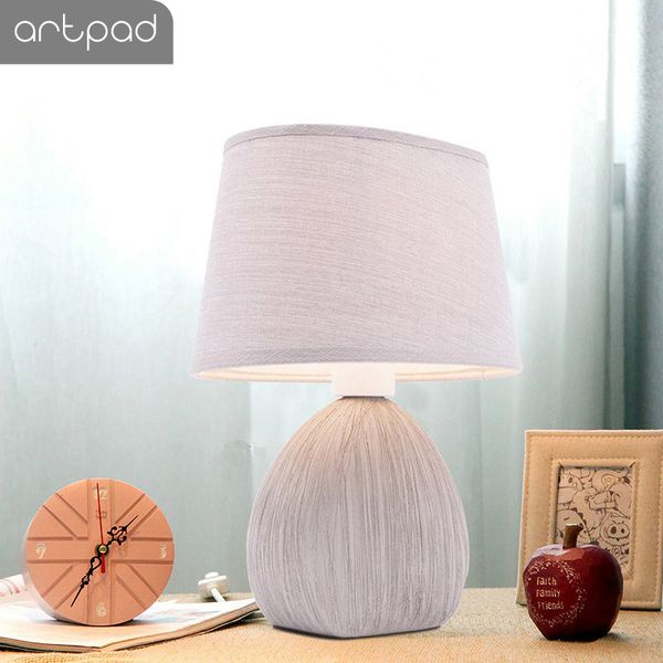 Acquista Vendita Allingrosso Art Grigio Base In Ceramica Lampada Da Tavolo A Led Paralume In Tessuto Tavolo Da Decorazione Elegante Luce Salotto