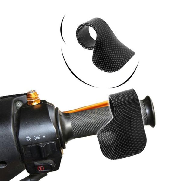 

carbon fiber style motorcycle throttle assist plastic universal motorbike grip throttle assist wrist cruise control cramp rest