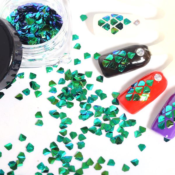 

modelones 0.2g sparkly flakes glitter nails decorations acrylic glitter nail powder diy nail art tips 3 colors shiny 3d, Silver;gold