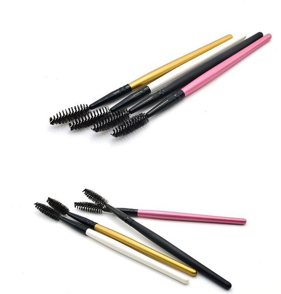 Деревянная ручка ресниц кисти многоцветный опционально Opp упаковка длинный полюс косметическая щетка