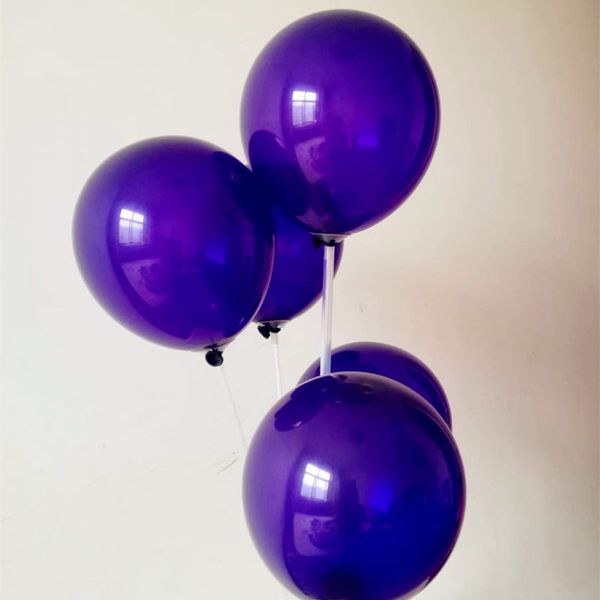 Hot New Deep Purple Balloon 10 Inch Thick Helium Ballons Birthday
