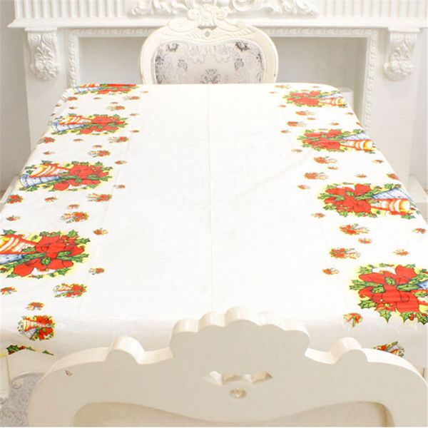 

1pc disposable merry christmas tablecloth cartoon pvc table cloth new year party table decoration festival tableware 972662