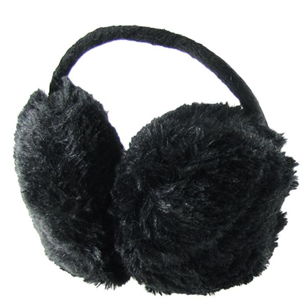

woman black plush winter ear warmer cover earmuffs, Blue;gray