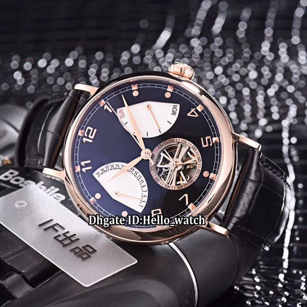 

4 Цвета Portugieser Черный Циферблат Tourbillon Power Reserve Автоматические Мужские Часы Кожаный