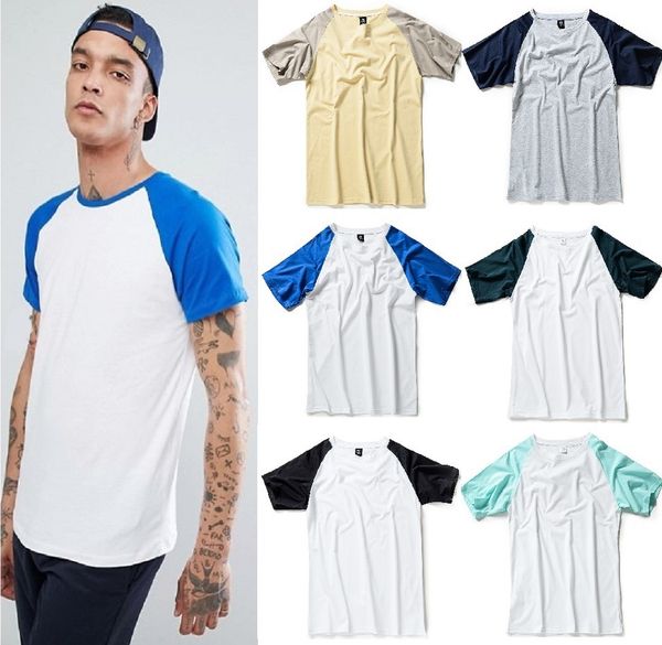 

Wholesale Men 2018 Summer European and American Style T-shirt Men's Round Neck Raglan Sleeve Purified Cotton Short Sleeved T-shirt