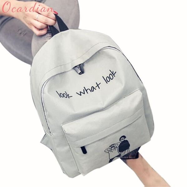 

ocandian backpack girl boy canvas school bag fashion travel backpack satchel cartoon shoulder rucksack 32.oct.28