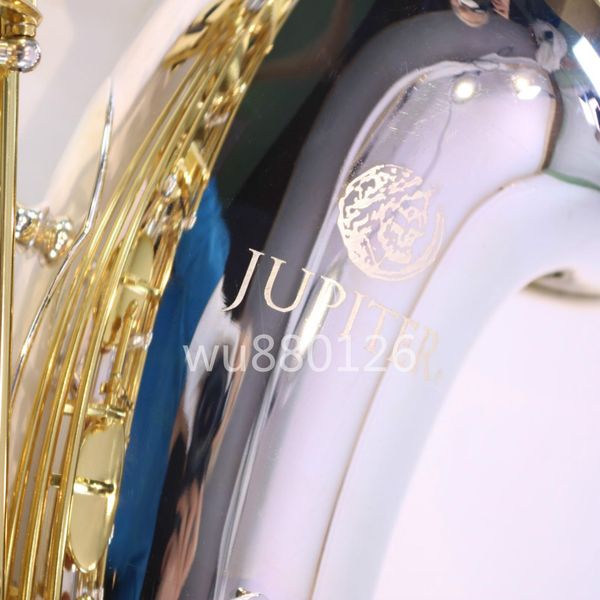 

jupiter jts-1100sg bb tenor saxophone brass silver plated body gold lacquer key sax b flat instrument with canvas case mouthpiece