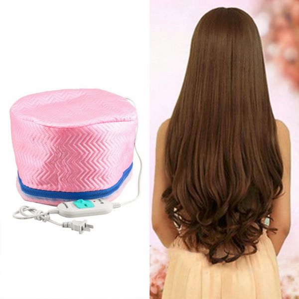

electric hair thermal treatment beauty steamer spa nourishing hair care cap styling tools anti-electricity control heating pink