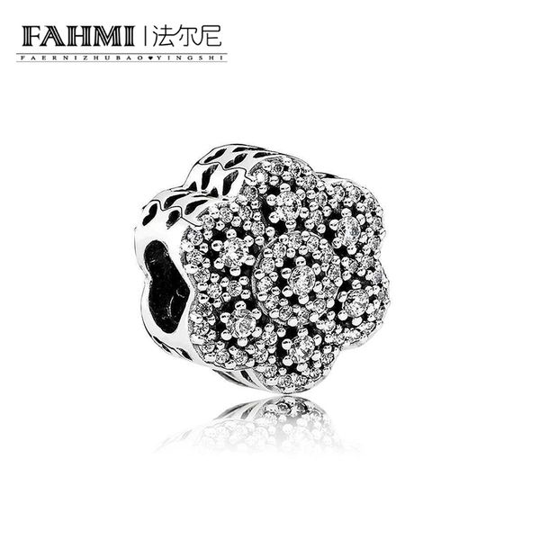 

fahmi 100% стерлингового серебра 925 1:1 оригинальный 791998cz подлинный темперамент мода гламур ретро бисера свадебные женщины ювелирные из, Black