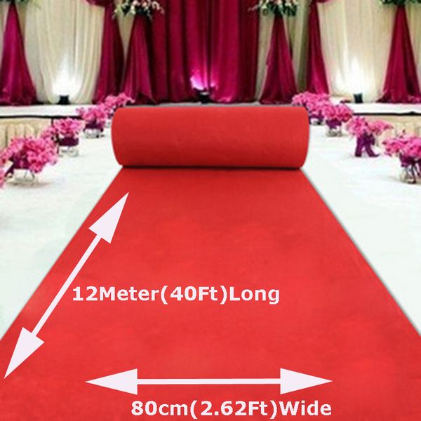 

large 12mx80cm wedding red carpet birthday party hollywood event decoration wedding aisle floor runner 23099 blanket