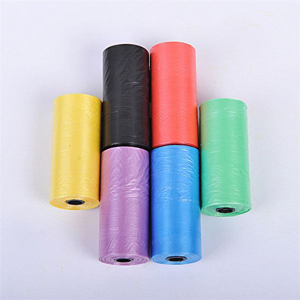 

new 500rolls/lot painted garbage pet garbage color bag pick up waste poop bag refills home supply t1i411