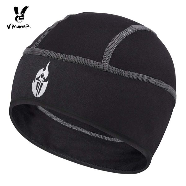 

vbiger men casual hat skull cycling cap hat outdoor helmet liner fleece beanie soft fleece inside for men