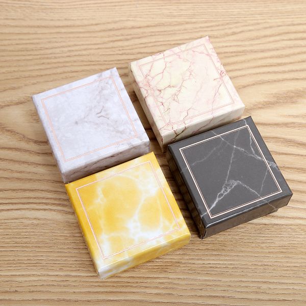 

[ddisplay]ins style white marble jewelry box,trend pendant gift case, special jewelry box for necklace, festival bracelet marble drawer box, Black;white