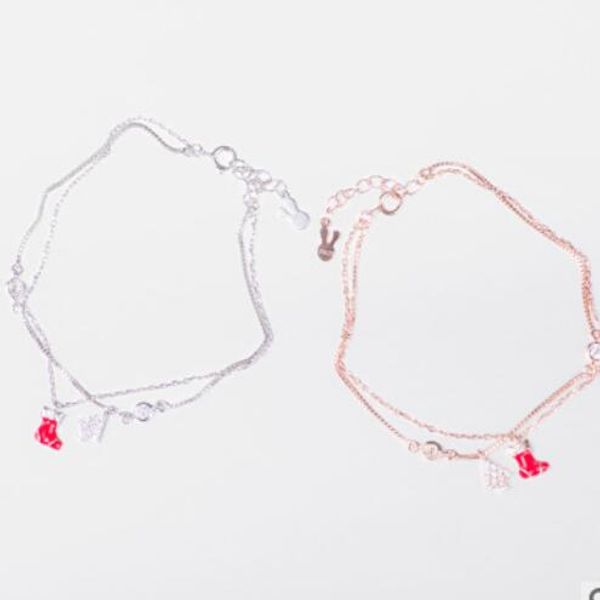 

jewelry s925 sterling silver bracelets for women chirsmas gift red shoes fashion of shipping, Golden;silver