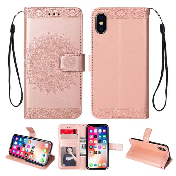 

aesthetic support cover for samsung galaxy s9 plus case embossed sunflower pu kickstand case for goophone x wallet case with hanging strap
