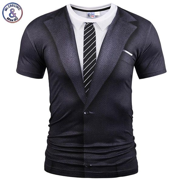 

Polyester Fake Two Pieces Style T-shirt Men Women Tees Summer Tops Print Suit Tops Fashion Brand T shirts