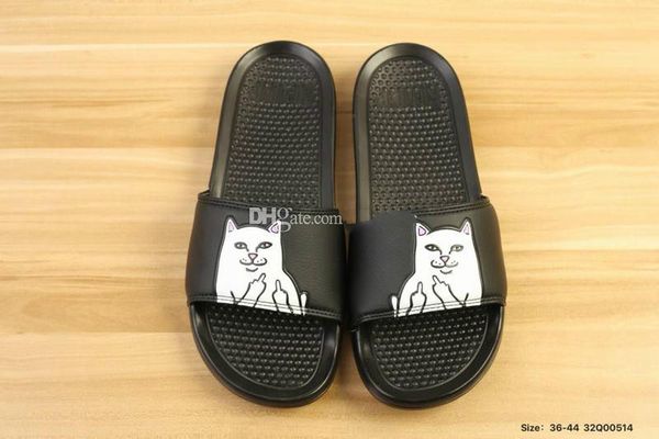 

2018 RIPNDIP Лорд Nermal слайд мода Мужчины Женщины тапочки