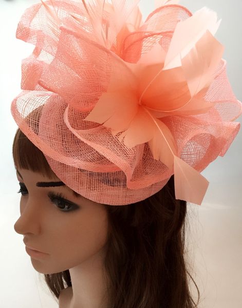 

17 colors generous sinamay material fascinator headpiece church wedding headwear event occasion hat suit for all season myq109
