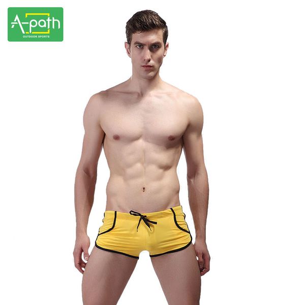 

2018 new men's swimwear underwear sports summer man dry spell color swimming trunks one piece swimsuit men fitness