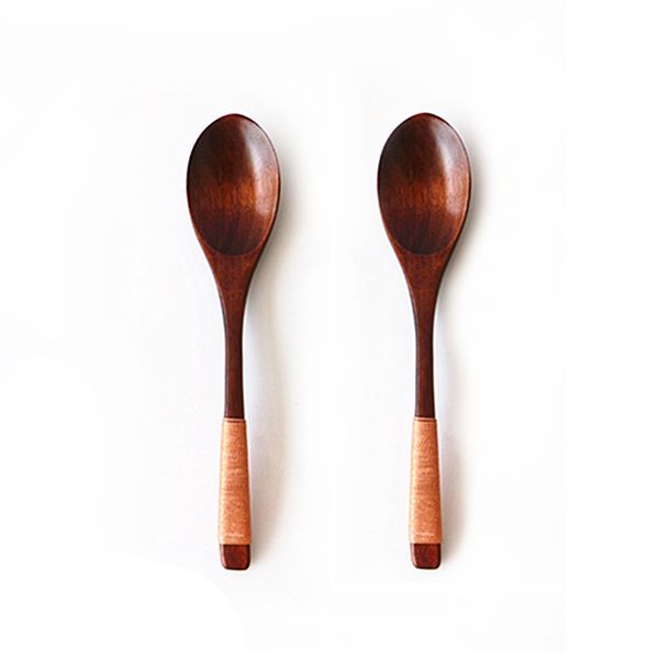 

2pcs wooden spoons long handled spoon for kids spoon wood rice soup dinner wooden utensils kitchen dinner tableware set