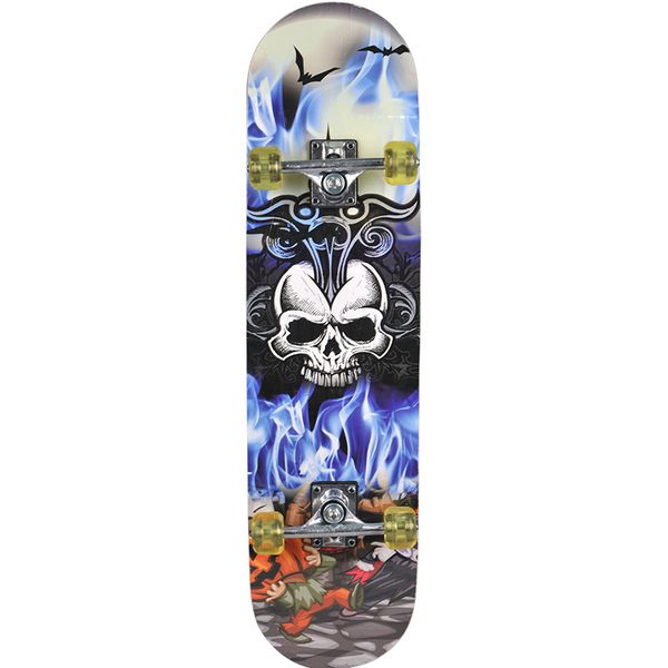 

weing wood plate double rocker skateboard high speed drift skate board with four pu wheels