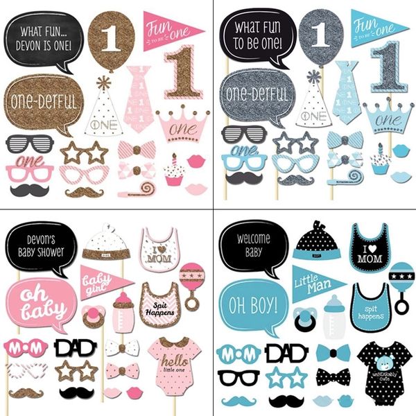 2019 1st Birthday Party Decorations Photo Booth Props I Am One