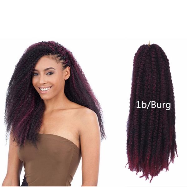Afro Kinky Twist Braid African Ombre Synthetic Hair Extensions