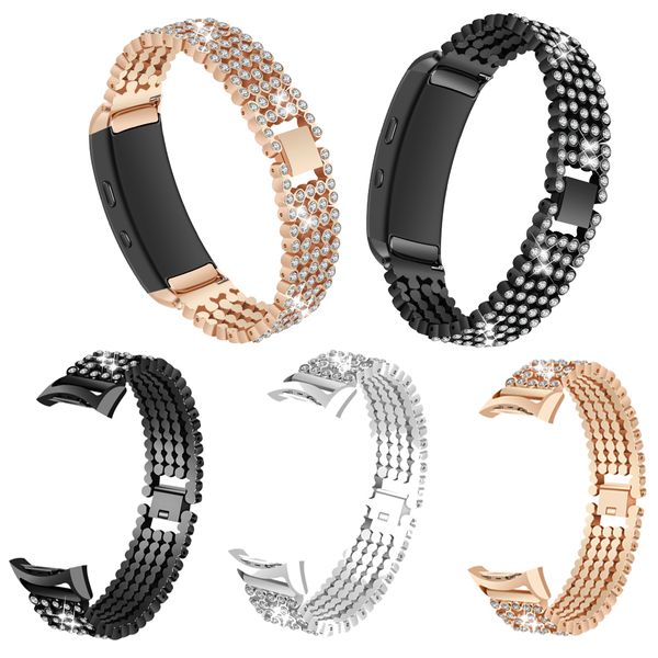 

joyozy strap samsung gear fit 2 stainless steel bracelet strap smart table replacement for samsung gear fit2, Black;brown