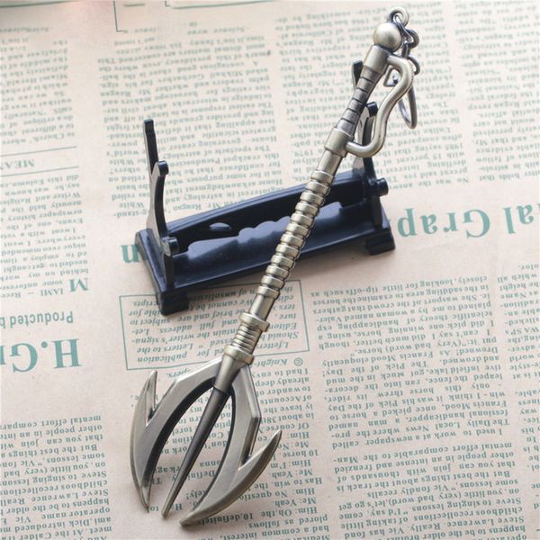

17cm game league of legends weapon keyring lol sword model pendant keychain charm souvenir gift for man drop-shipping, Silver