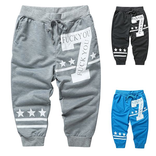 

высокое качество 2018 лето новый цифровой пятиконечная звезда number7 печати брюки полосы луч ноги брюки повседневная гарем тренировочные бр, Black