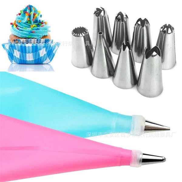 2019 Diy Baking Supplies Stainless Steel Nozzle And Eva Pastry Bag