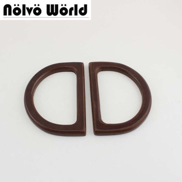 

2 pairs=4 pieces,12x8.5cm brown dee wooden handles for sew bag,purse handle wood bag handles crafts material ing, Black