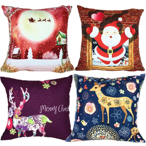 

christmas bed square pillow cover two-side case zipper closure brand new comfortable droship 45cm*45cm 10jul 31 pillow case